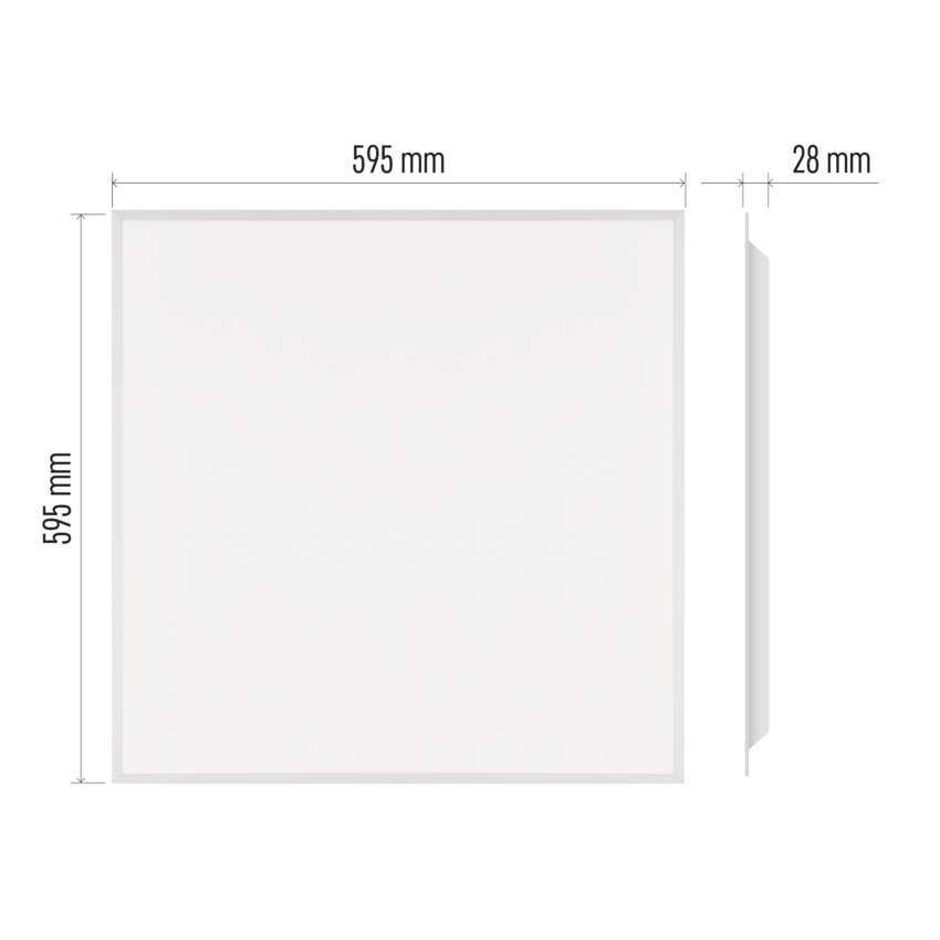 LED panel REXXO backlit 60×60, kvadratni, vgradni, bel, 30W NW