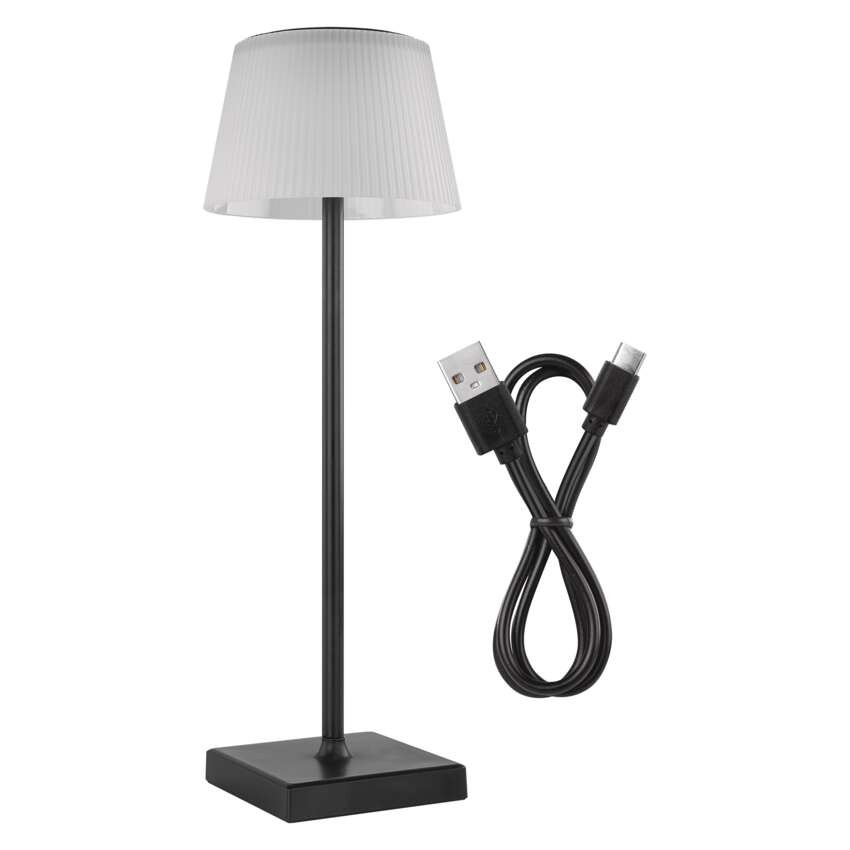 LED Schreibtischlampe KATIE, wiederaufladbar, schwarz