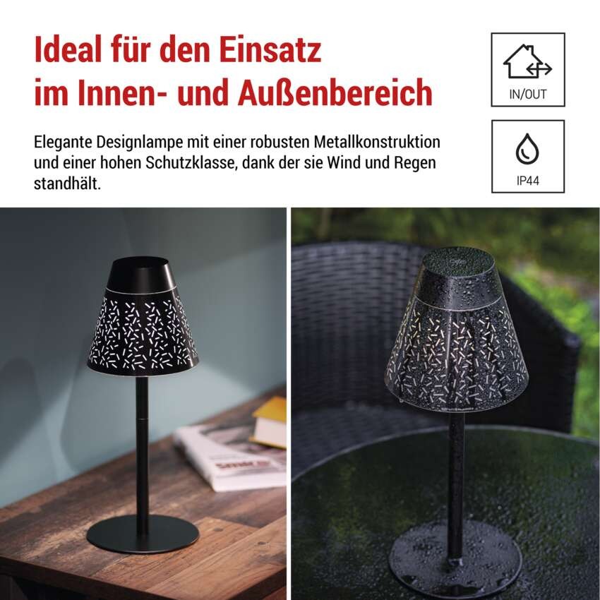 LED Schreibtischlampe GRACE, wiederaufladbar