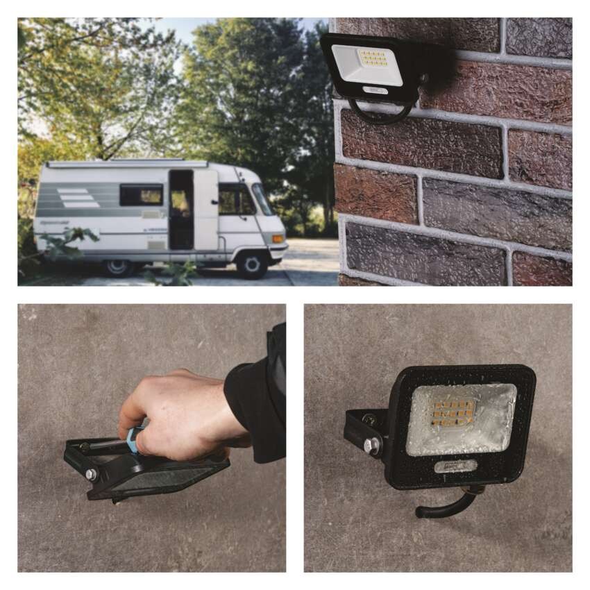 Naświetlacz LED GLARO 10W, czarny, IP65, 1000 lm, neutralna biel