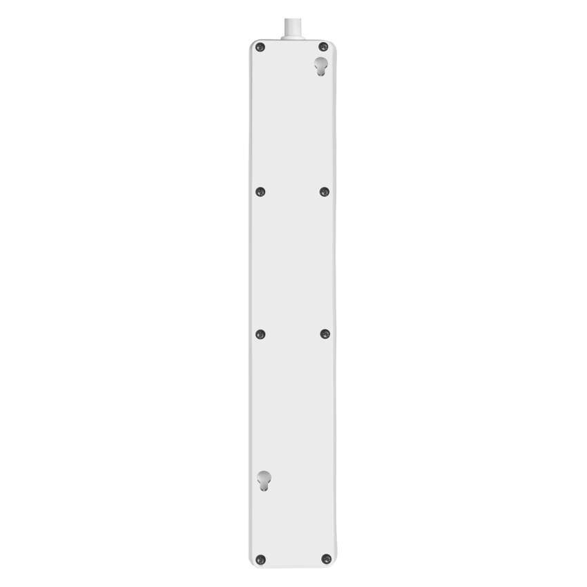 Pikendusjuhe 3 m / 5 Pistikupesa / koos lülitiga / valge / 1× USB-A + 1× USB-C / 1,5 mm2
