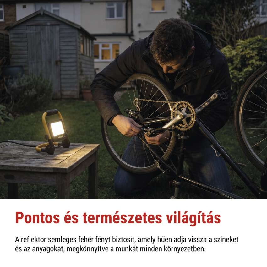 GLARO 30 W-os LED-reflektor, sárga-fekete, IP65, 3000 lm, semleges fehér