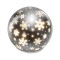 LED Weihnachtskugel aus Glas - Schneeflocken, 12 cm, 3x AA, Innen, warmweiss, Timer