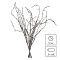 LED Zweig mit Perlen, 60 cm, 3x AA, Innen, warmweiss, Timer