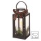 LED dekoráció – karácsonyi lámpa gyertyával, fekete, 20 cm, 3x AAA, beltéri, vintage