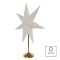 LED Papierstern mit goldenem Ständer, 45 cm, Innen