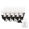 LED fényfüzér – 16x party égő átlátszó, 7,6 m, kültéri és beltéri, meleg fehér