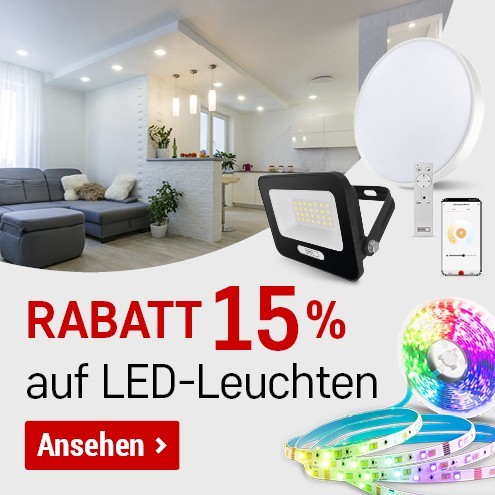 LED osvětlení -15 %, LED15