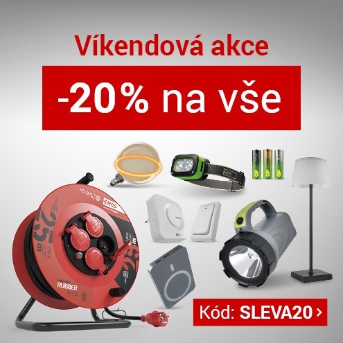 VIKEND20 -20 % na vše