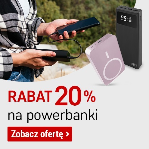 Baterie, Powerbanki i Ładowarki akumulatorków 20 %