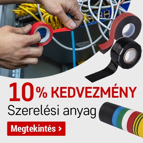 Szerelési anyag 10% (focus on tapes)