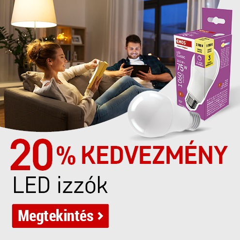 LED izzók -20%
